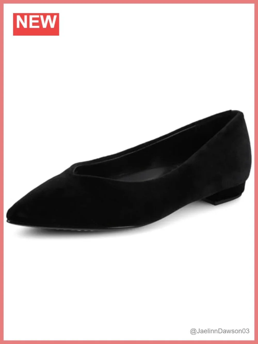 Women's Pointed Toe Velvet Slip-On Flats, Cushioned, Slip-Resistant
